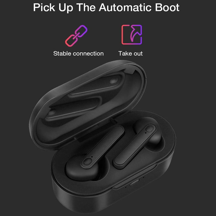 Écouteurs sans fil Bluetooth 5.0 étanches IPX DT-5 avec boîtier de charge magnétique, prise en charge des appels et fonction Power Bank.